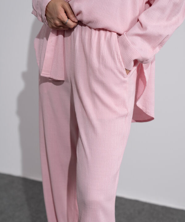 Seersucker Pull-On Trousers