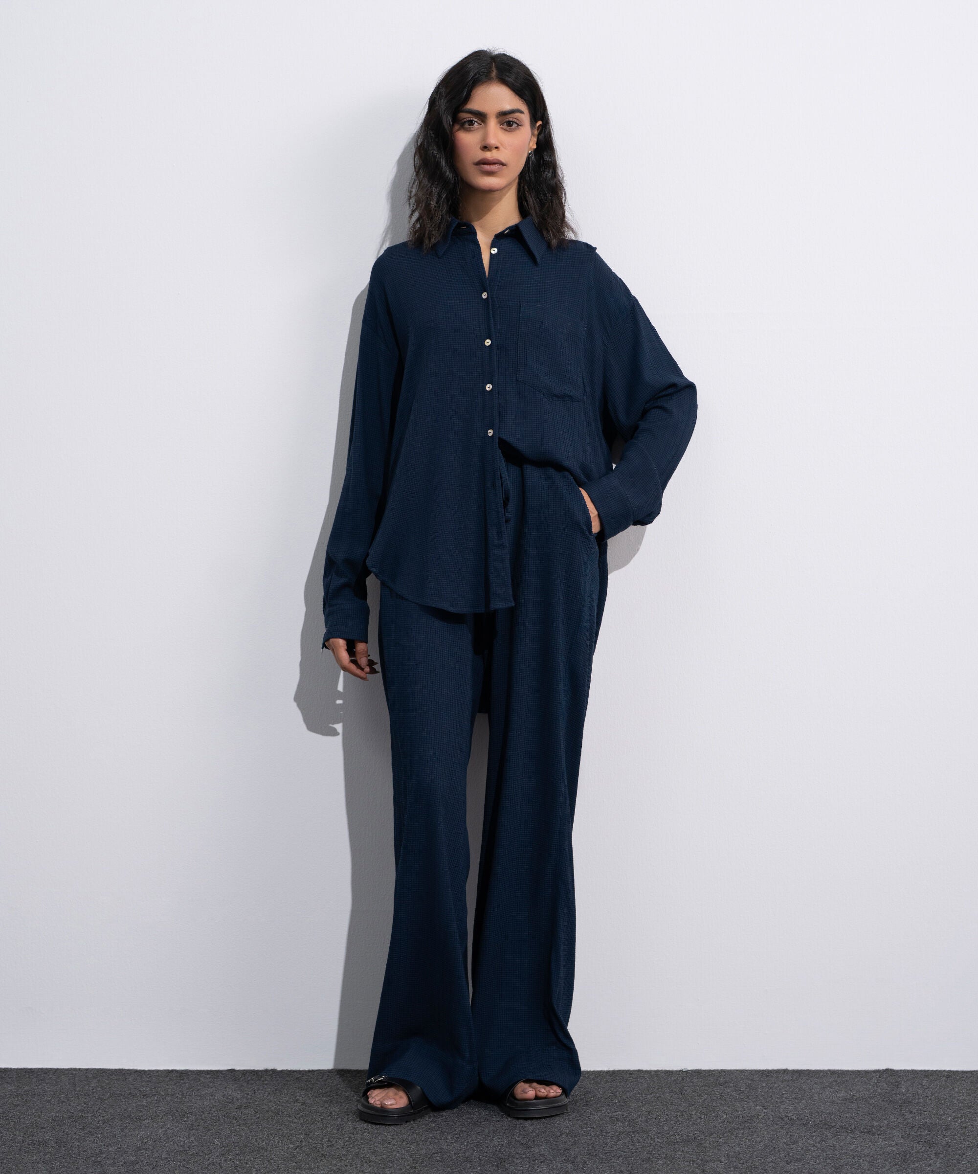 Seersucker Pull-On Trousers WBTMV0826014
