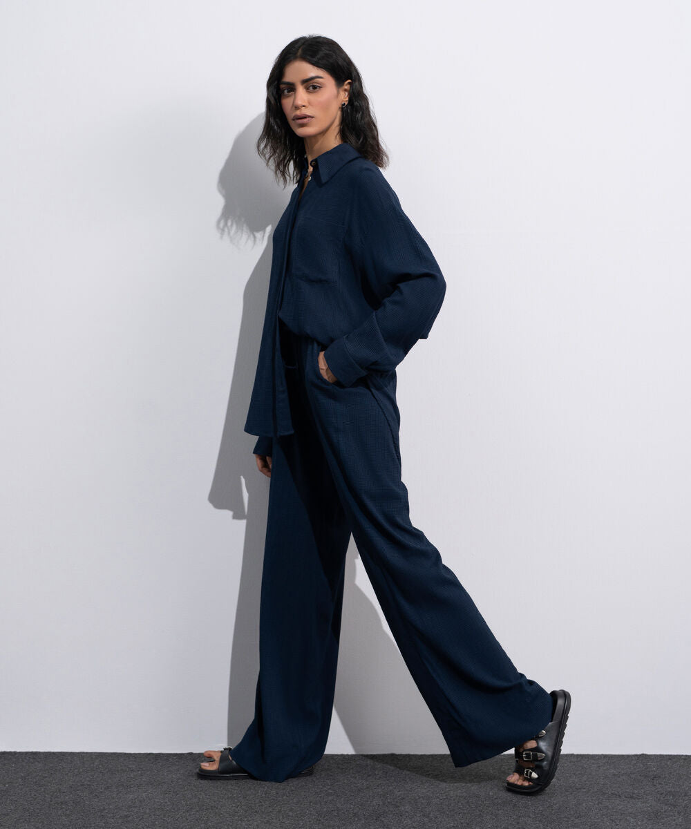 Seersucker Pull-On Trousers WBTMV0826014