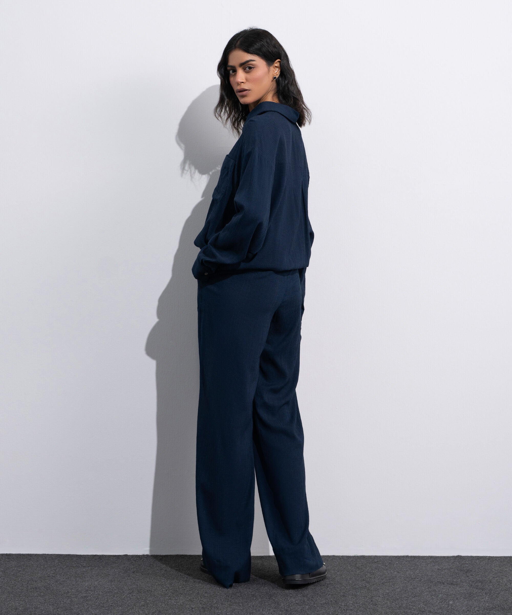 Seersucker Pull-On Trousers WBTMV0826014