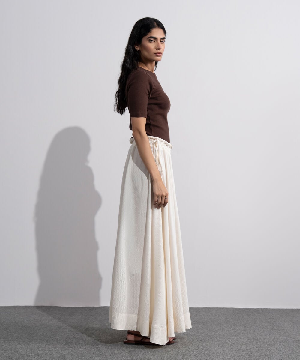 Smocked Skirt With Tie Detail WBTMV0826015