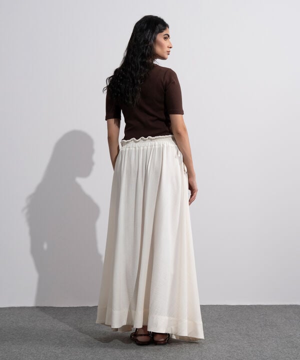 Smocked Skirt With Tie Detail