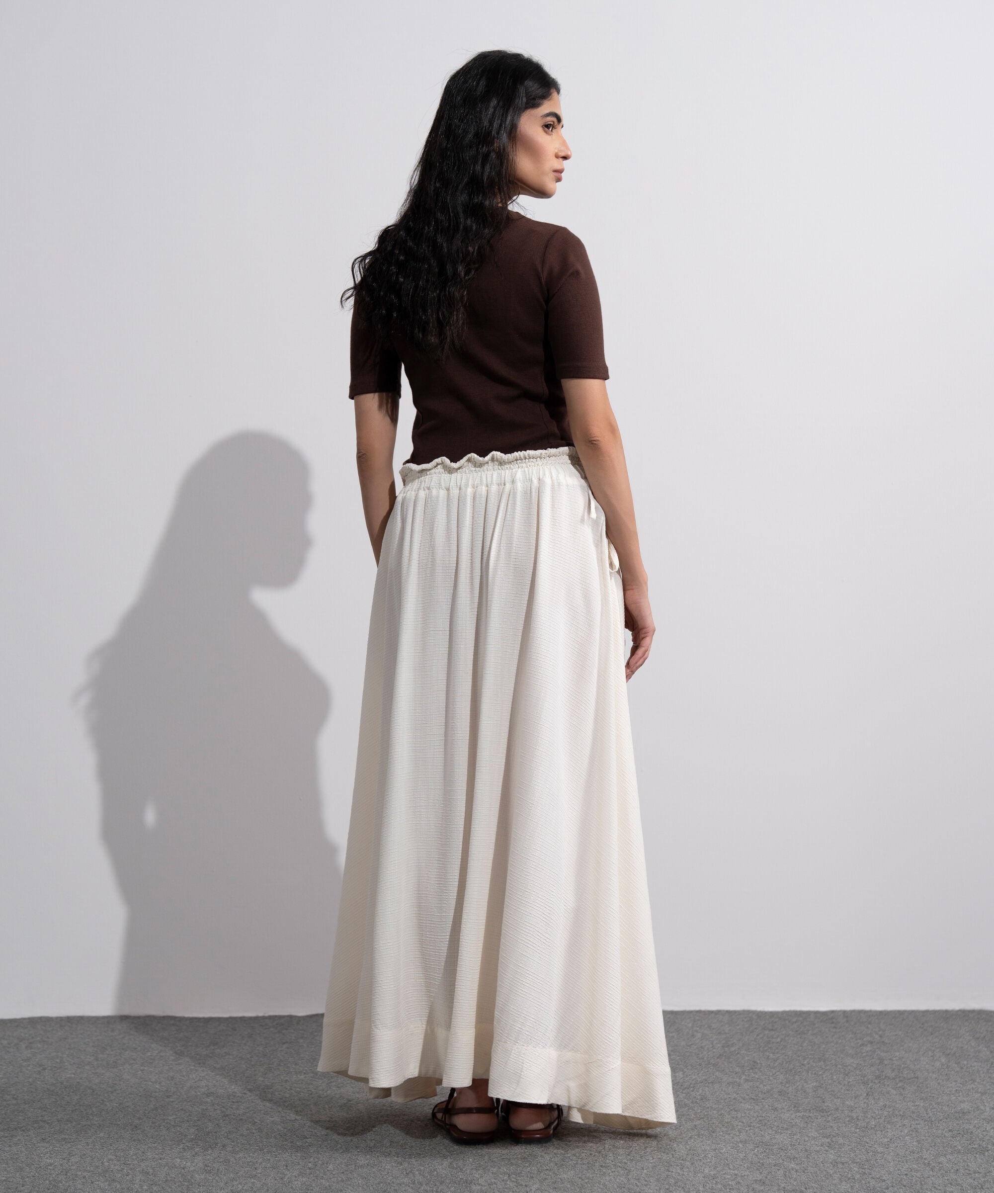 Smocked Skirt With Tie Detail WBTMV0826015