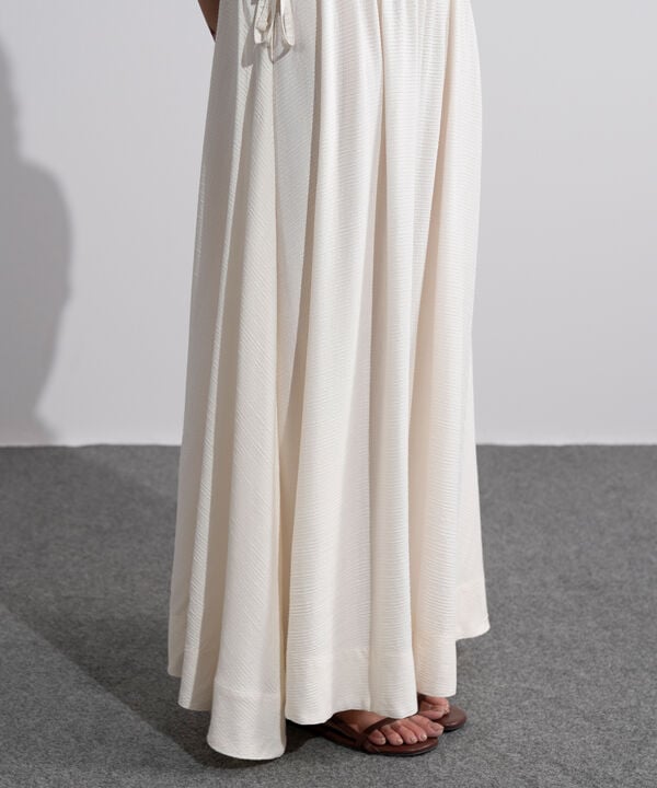 Smocked Skirt With Tie Detail