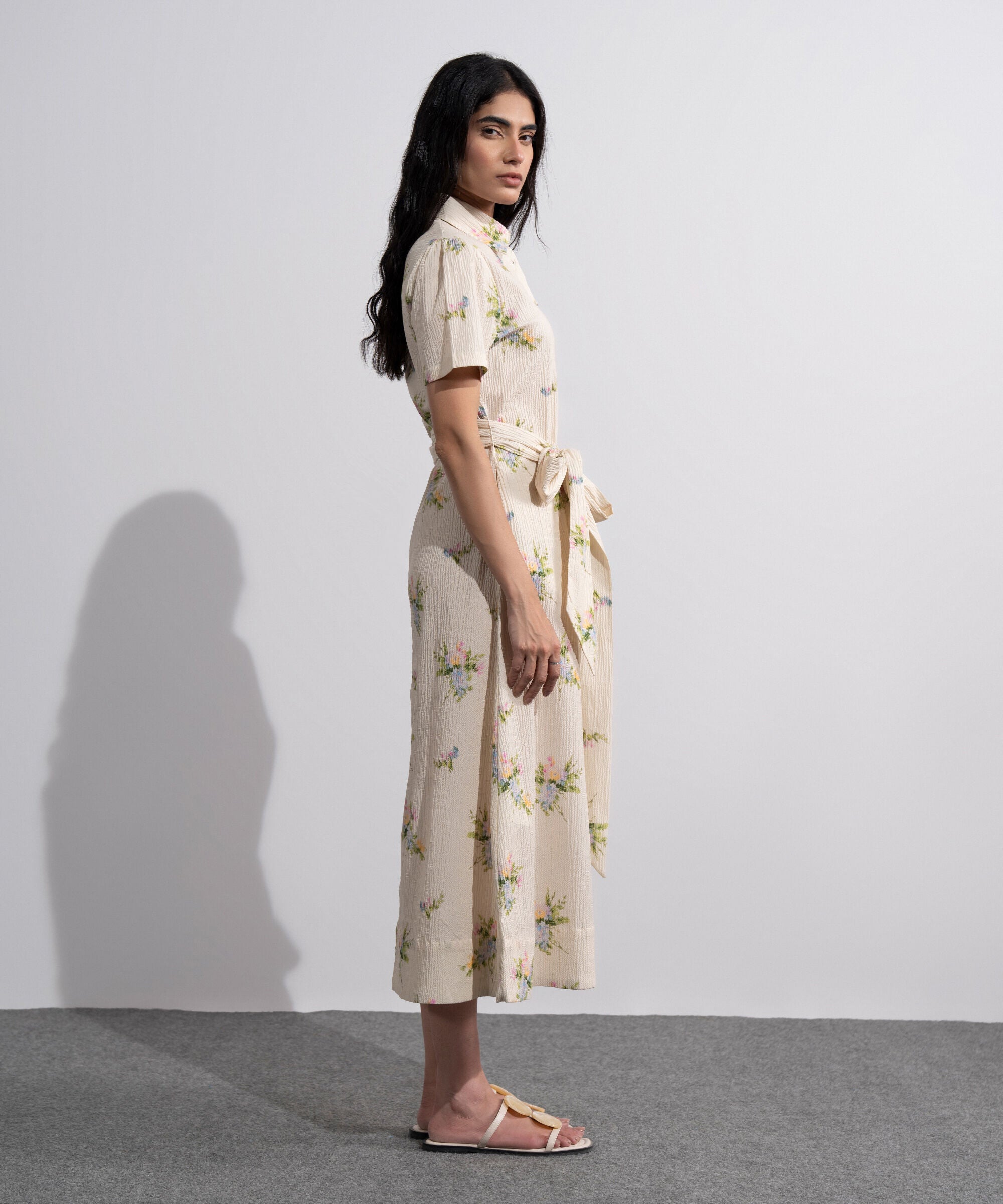 Floral Printed Seersucker Dress WBTMV0826016
