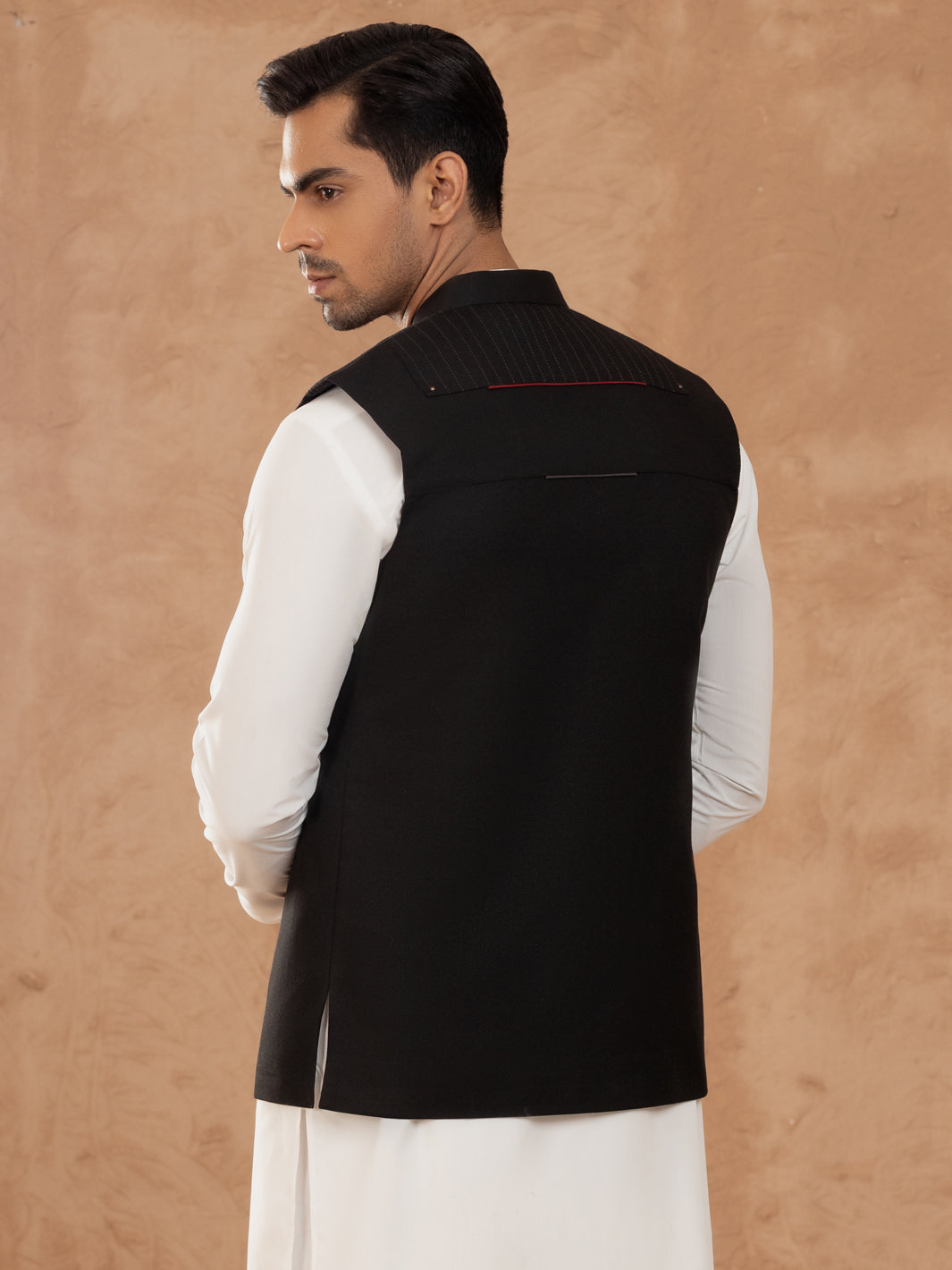 Black Blended Waistcoat - AL-WC-545