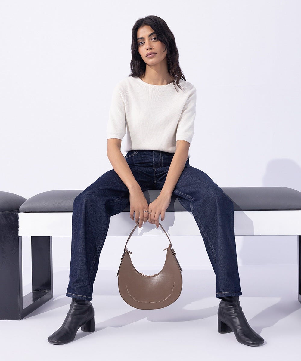 Straight Fit Denim with Turn-Up Hem