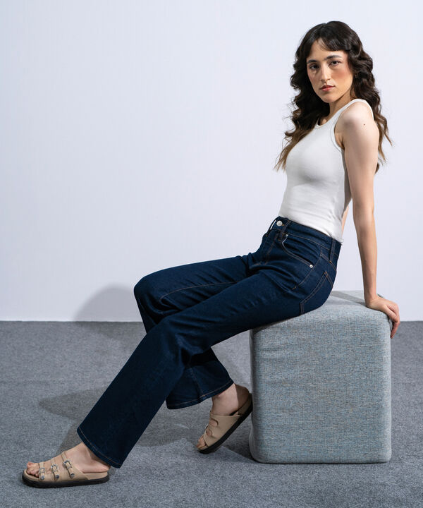 High-Rise Bootcut Jeans