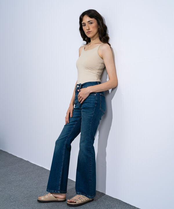 High-Rise Bootcut Jeans