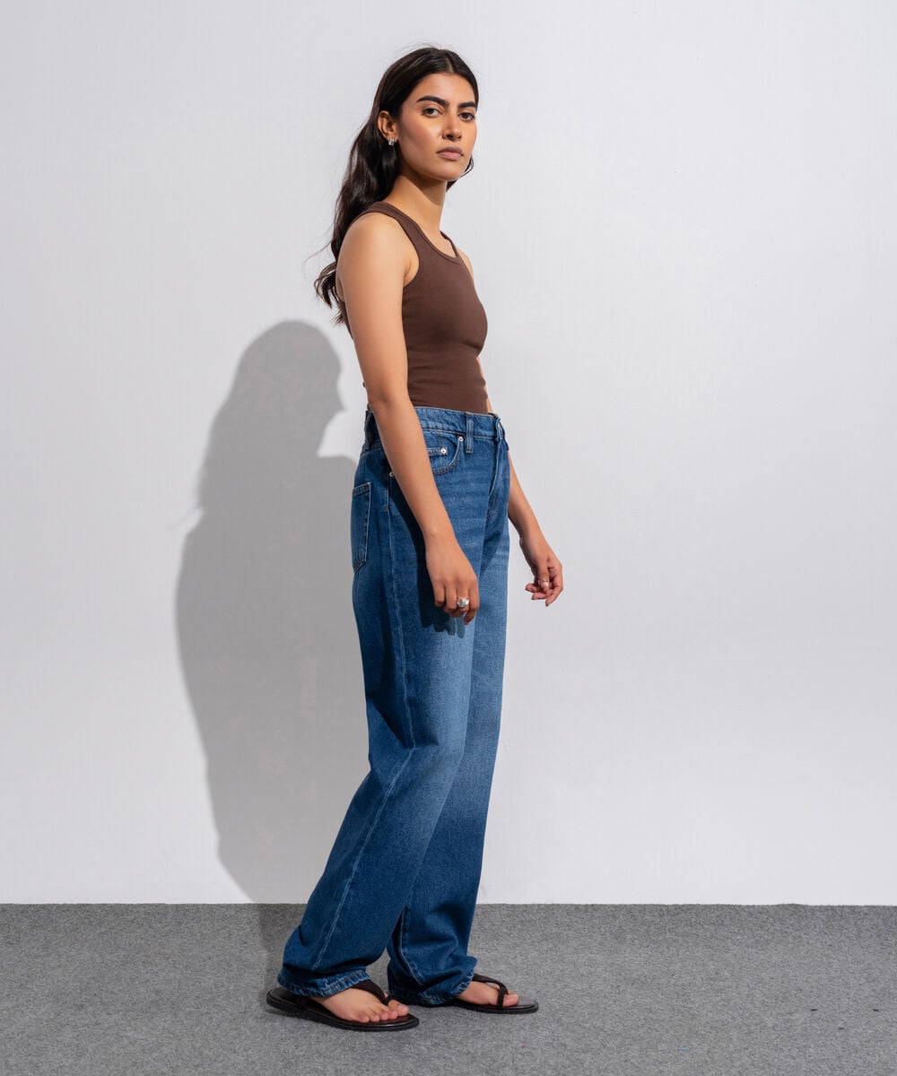 Mid-Rise Straight-Fit Jeans WDNMV1026007