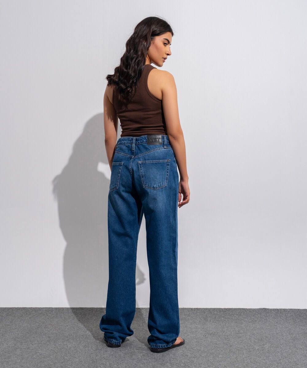 Mid-Rise Straight-Fit Jeans WDNMV1026007