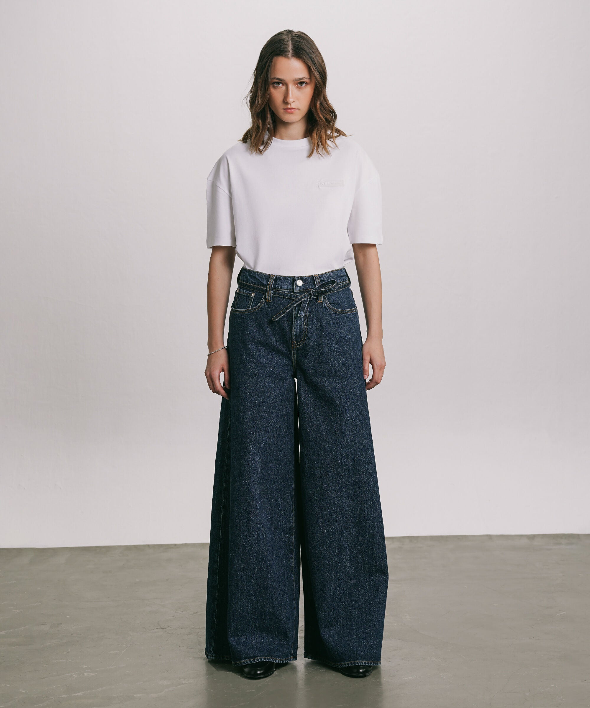 Women's Western Wear Blue Baggy Loose Jeans