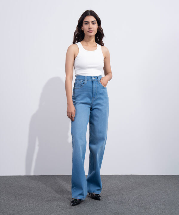 High Rise Straight Jeans