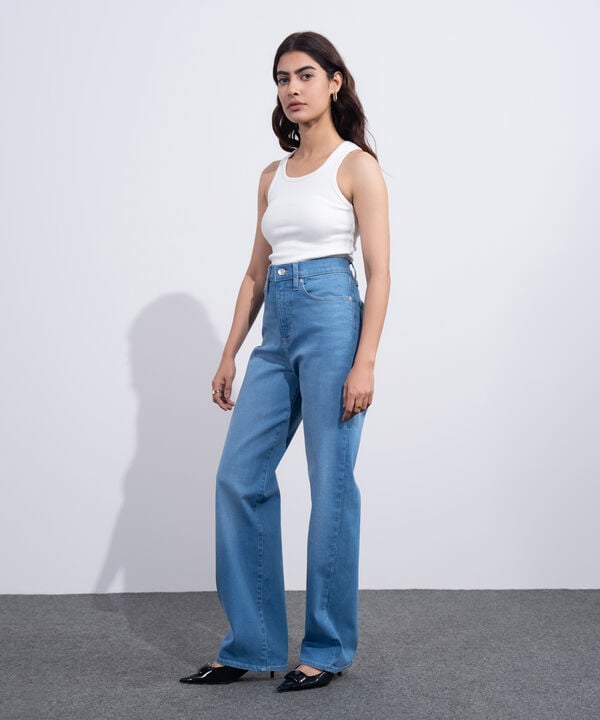 High Rise Straight Jeans