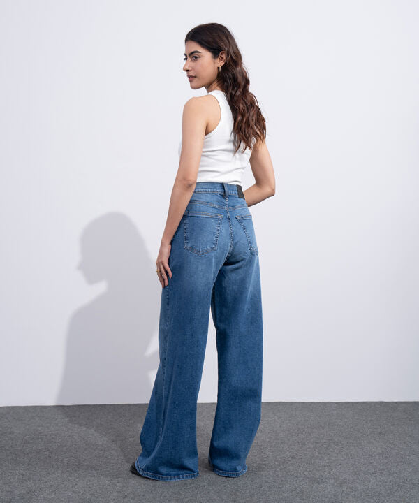 High Rise Wide Leg Jeans