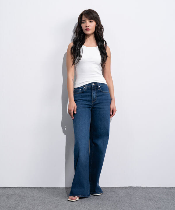 High Rise Wide Leg Jeans