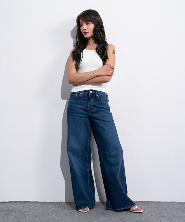 High Rise Wide Leg Jeans