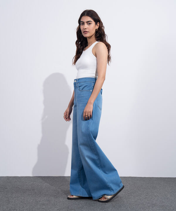 High Rise Wide Leg Jeans