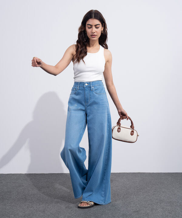 High Rise Wide Leg Jeans