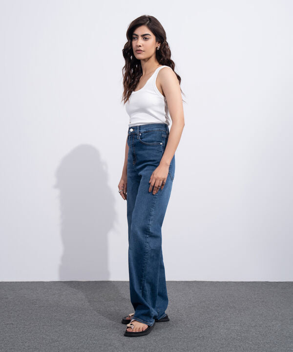High Rise Straight Jeans