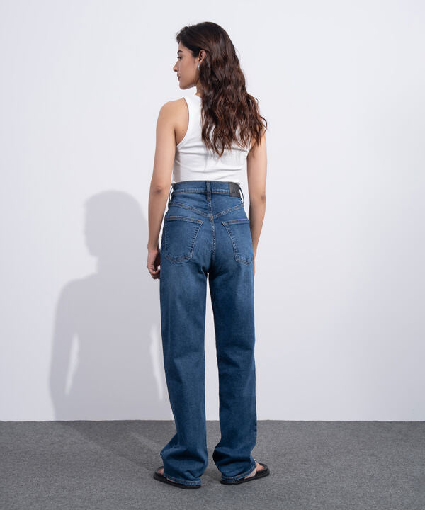 High Rise Straight Jeans