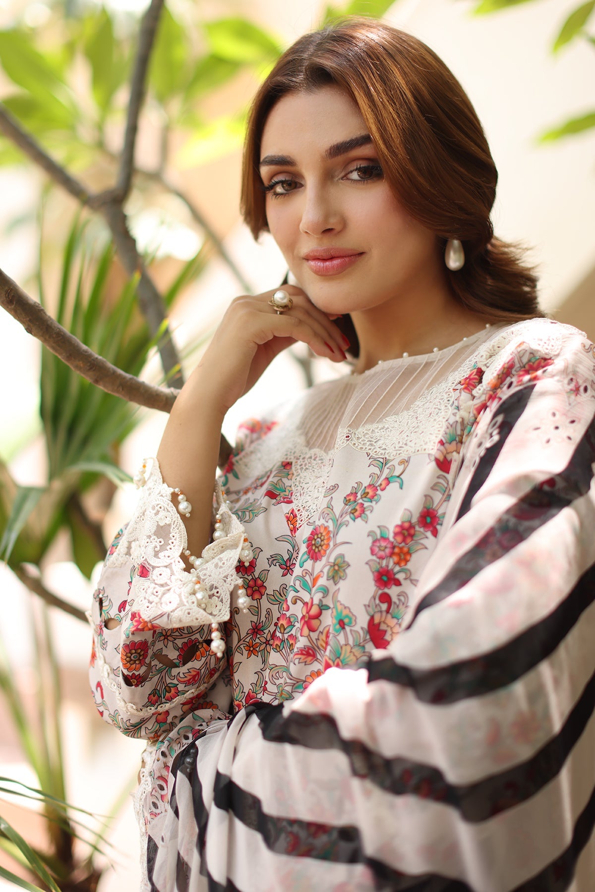 3-PC Unstitched Embroidered   Lawn  SLC27-06
