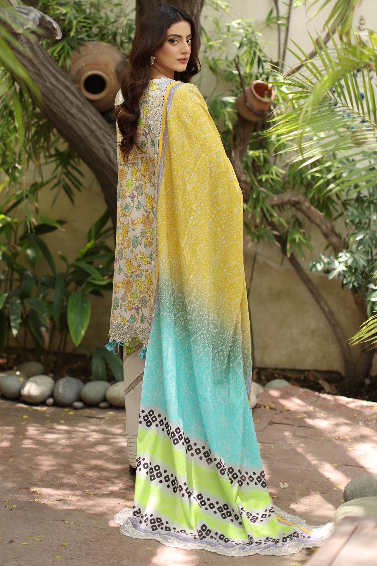 3-PC Unstitched Embroidered Lawn RN6-05