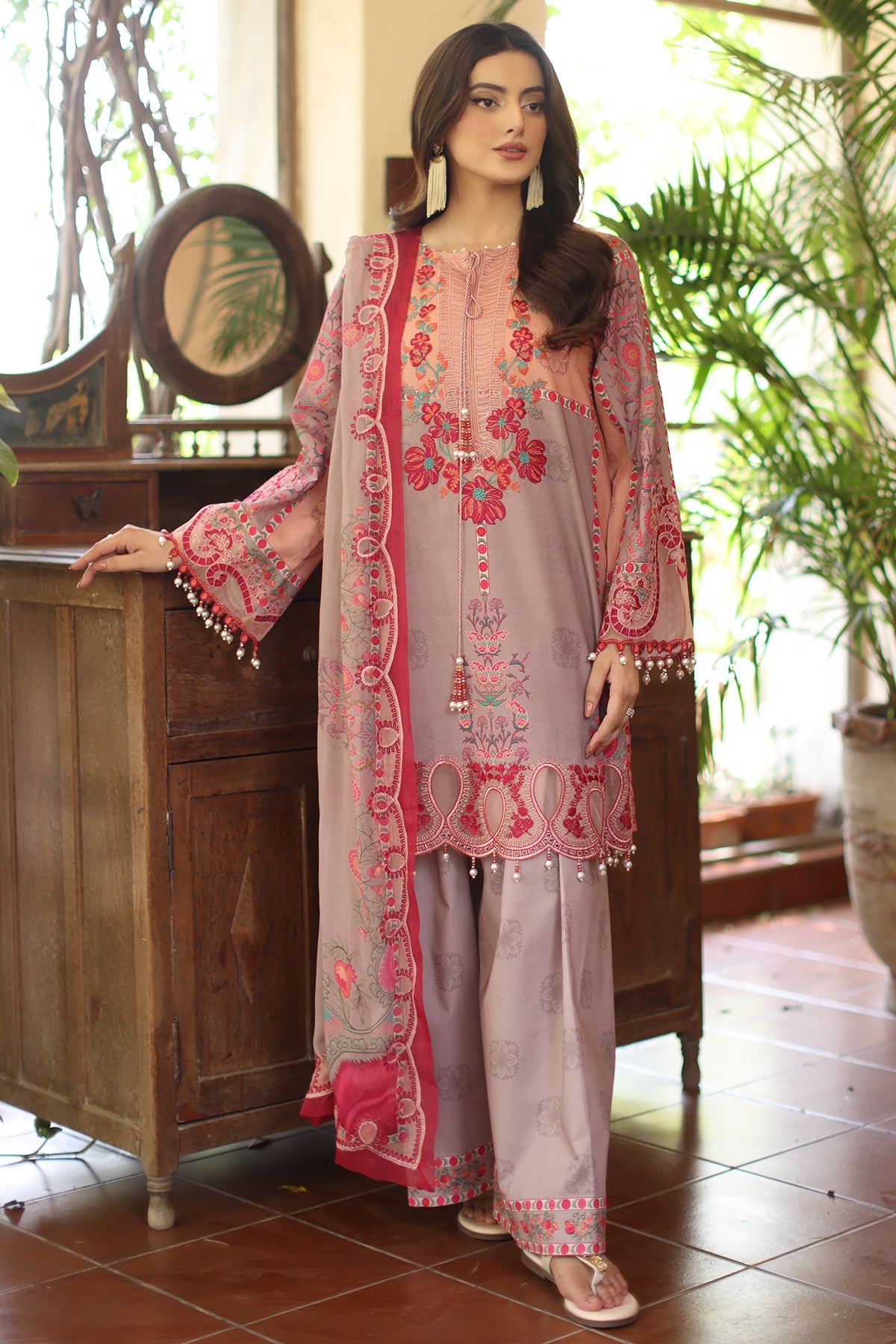 3-PC Unstitched Embroidered Lawn Collection IN6-07