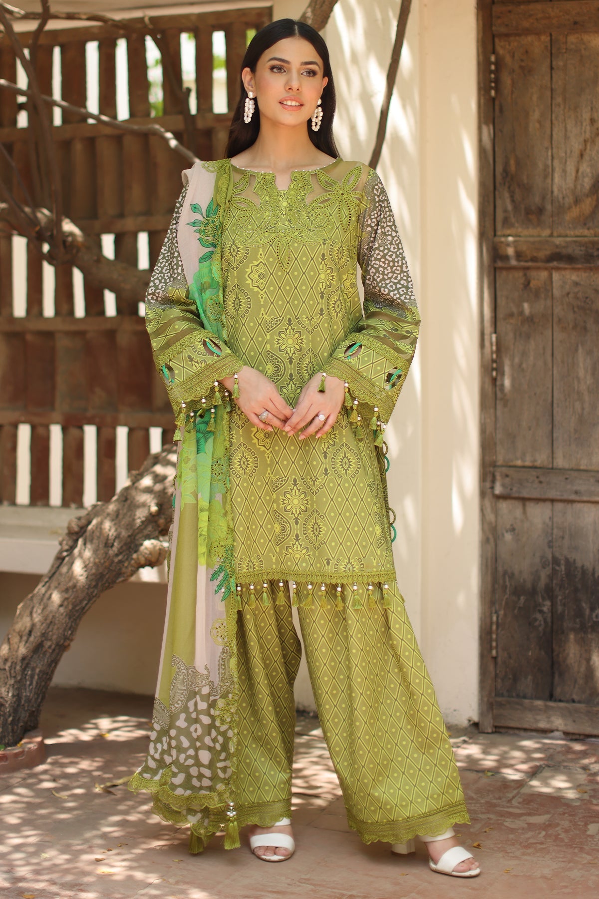 3-PC Unstitched Embroidered Lawn Collection  AN6-08