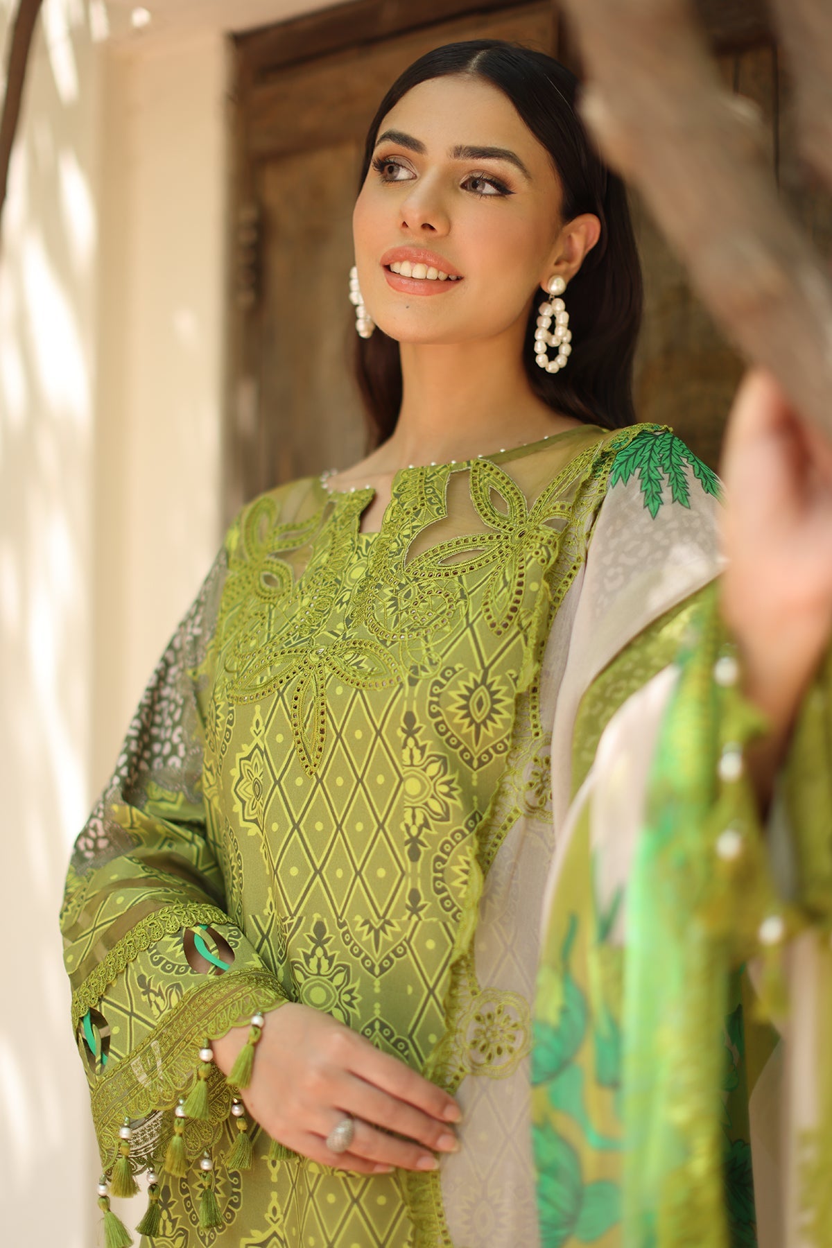 3-PC Unstitched Embroidered Lawn Collection  AN6-08