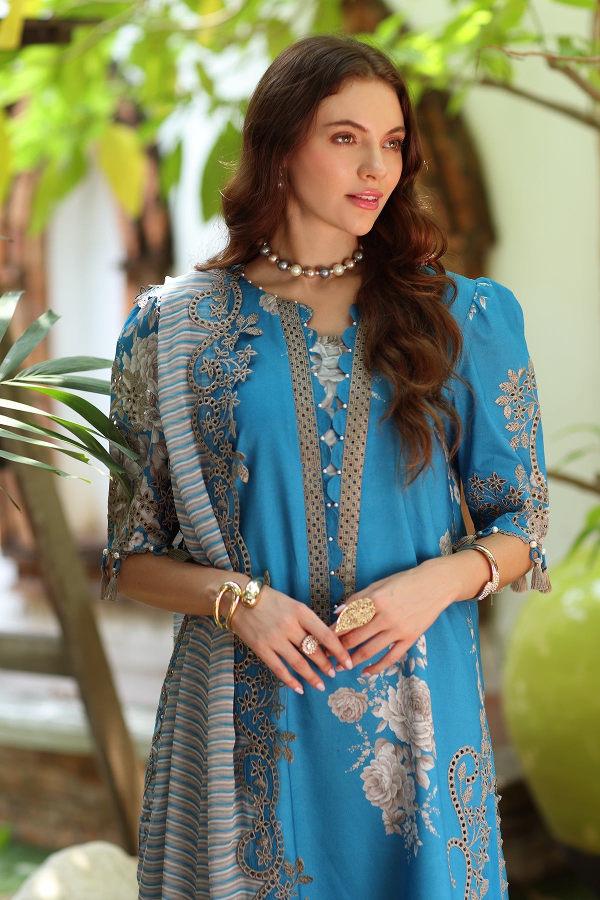 3-PC Unstitched Embroidered Lawn Collection RM6-03