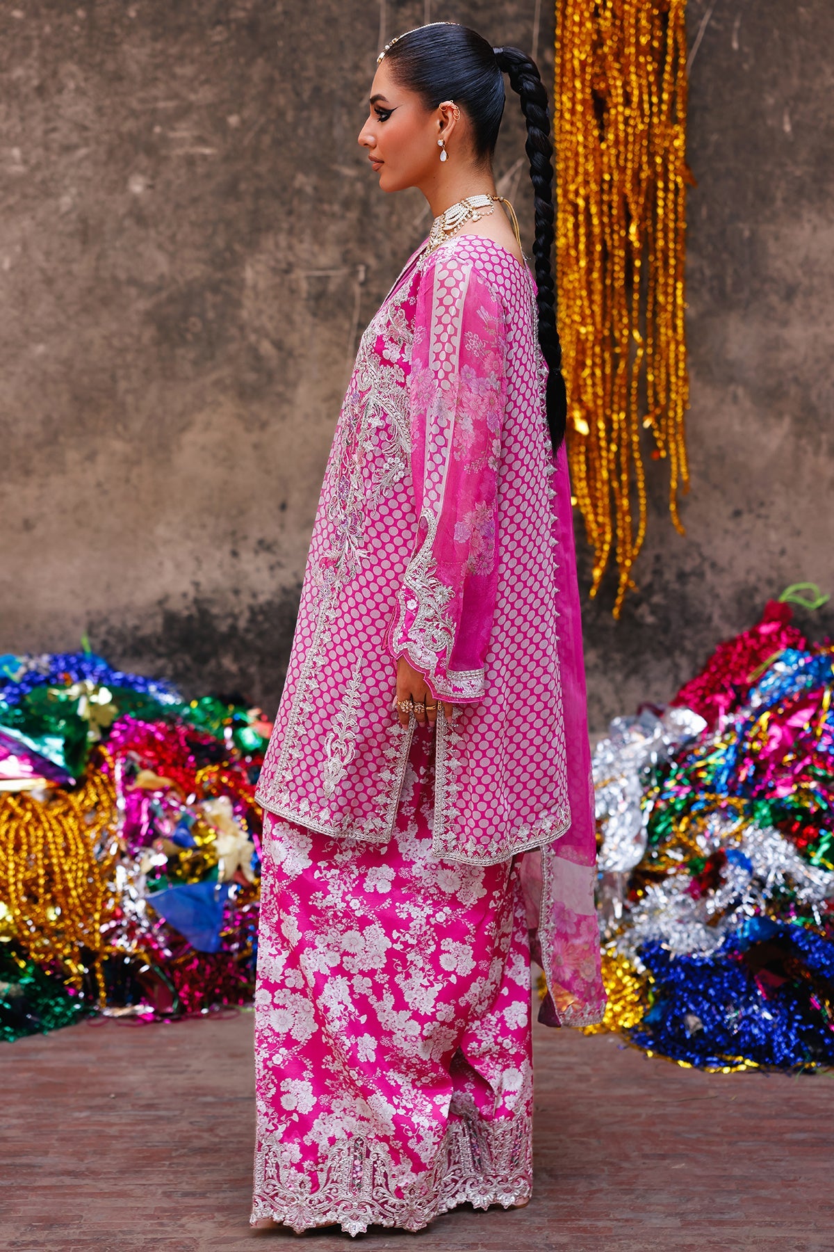 3-Pc Stitched Embroidered Printed Chiffon Collection VSL6-14P