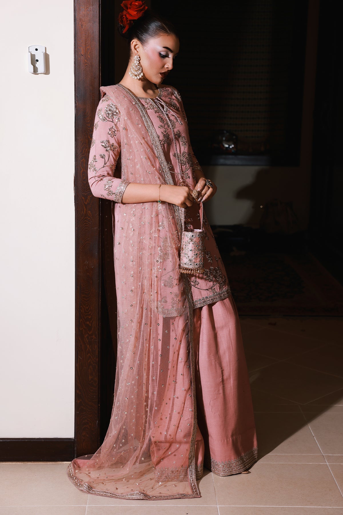 3-PC Embroidered Raw-Silk Suit CMA-5-112