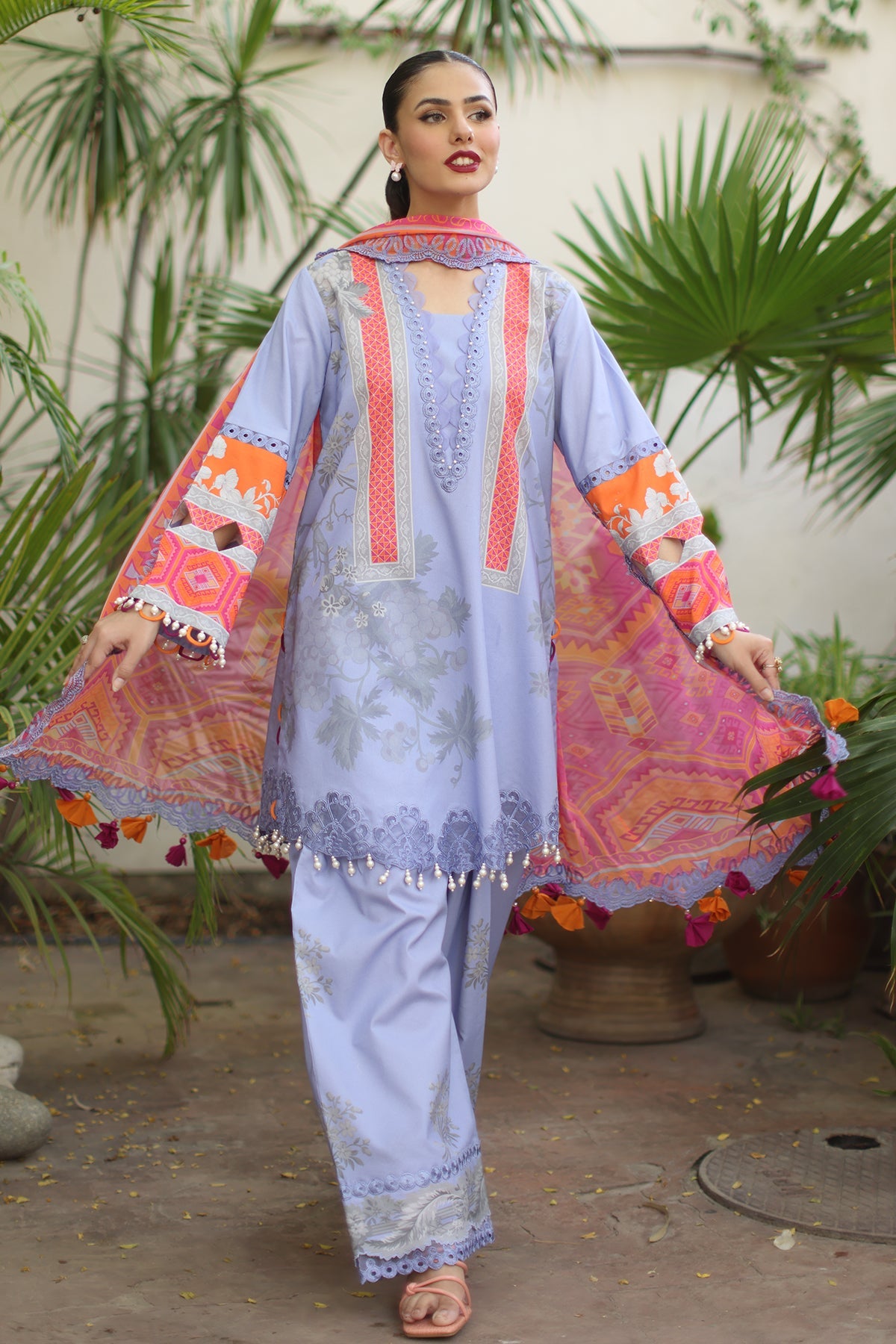3-PC Unstitched Embroidered Lawn Collection  AN6-07