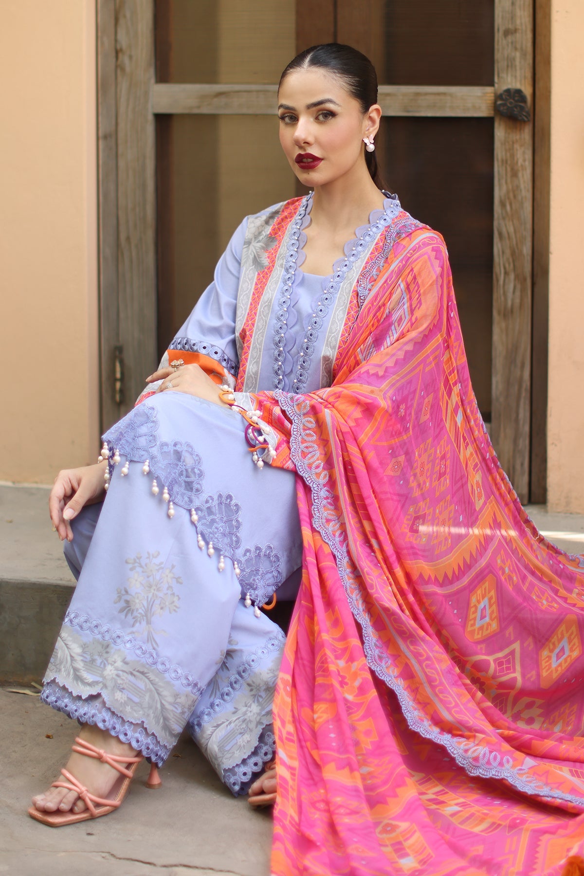 3-PC Unstitched Embroidered Lawn Collection  AN6-07