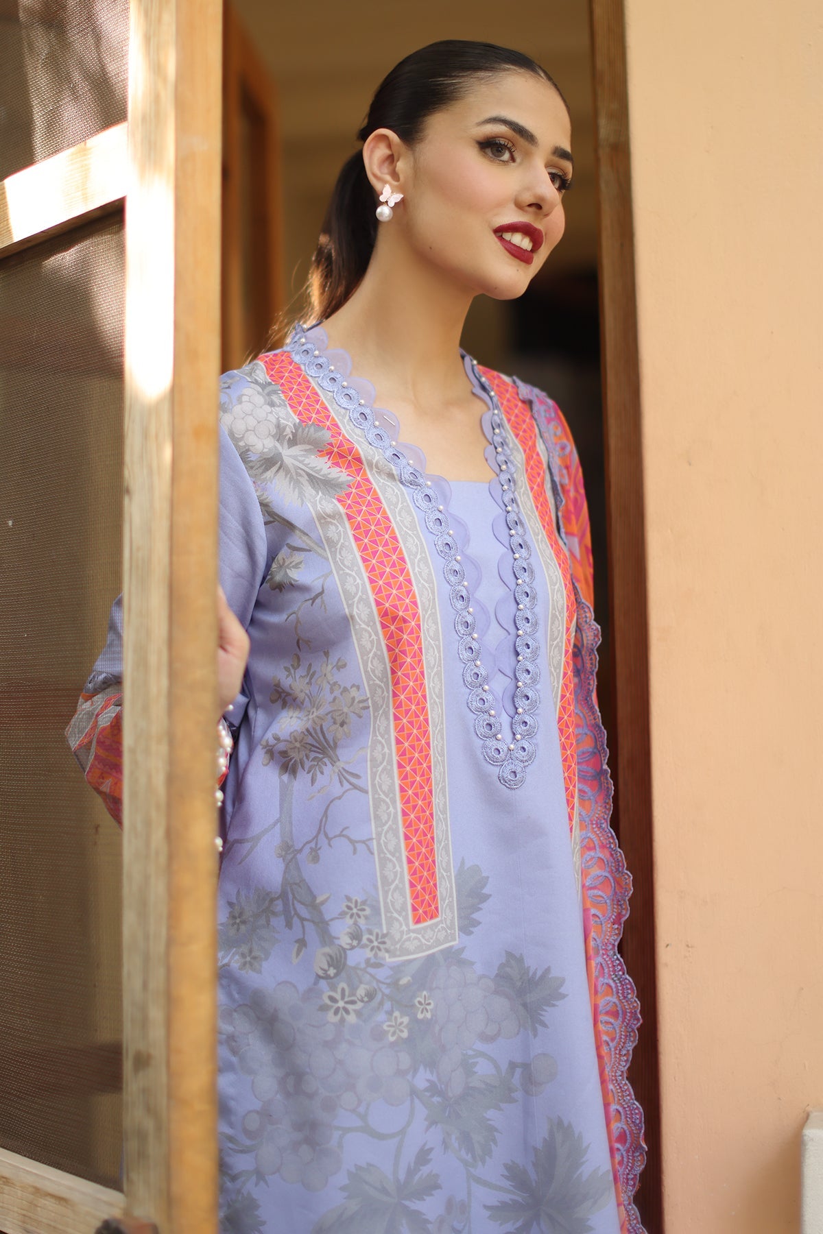 3-PC Unstitched Embroidered Lawn Collection  AN6-07