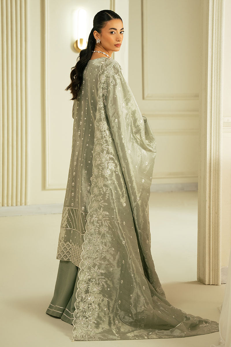 MUTED MIRAGE-3PC TISSUE EMBROIDERED PRET