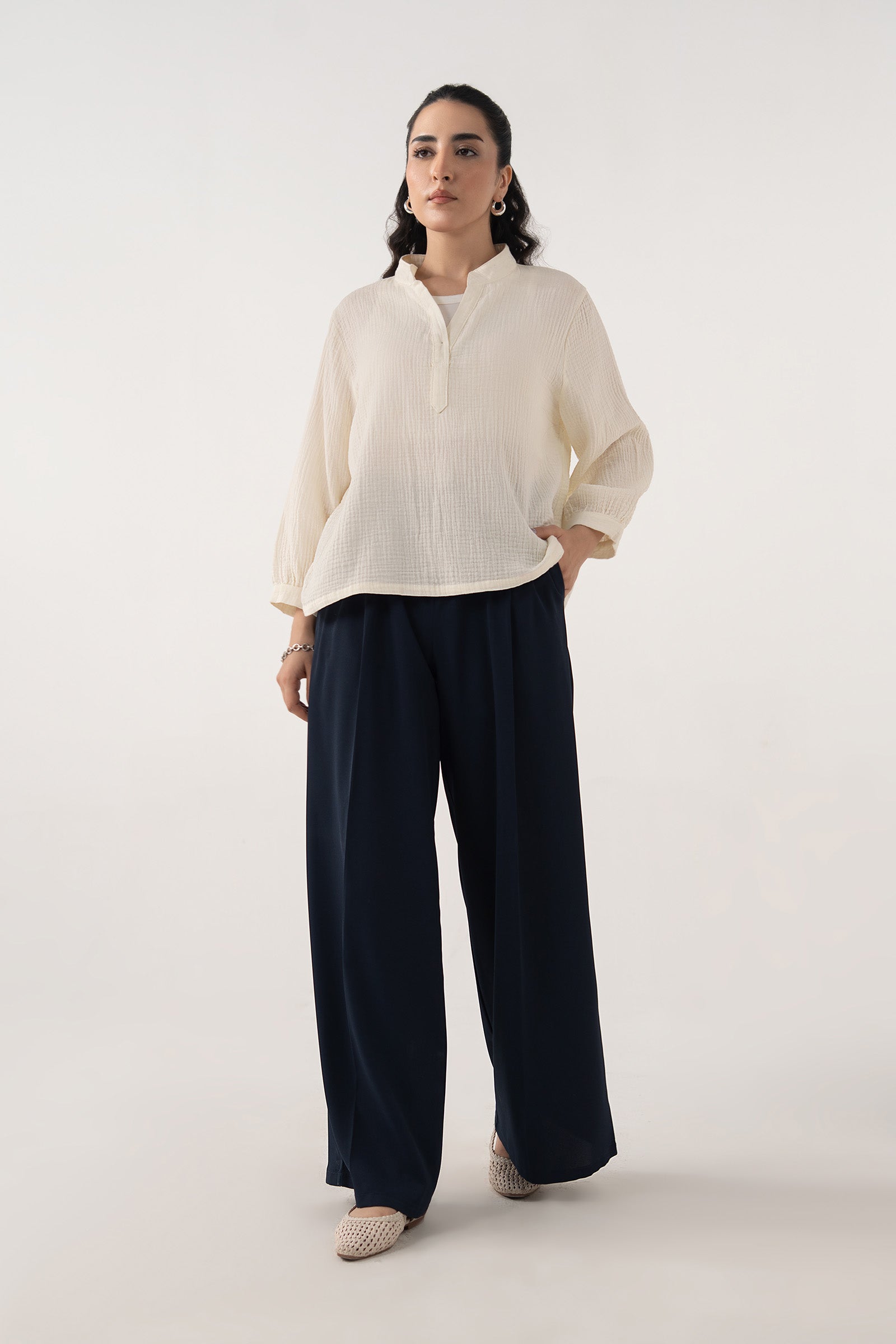Muslin Buttoned Top