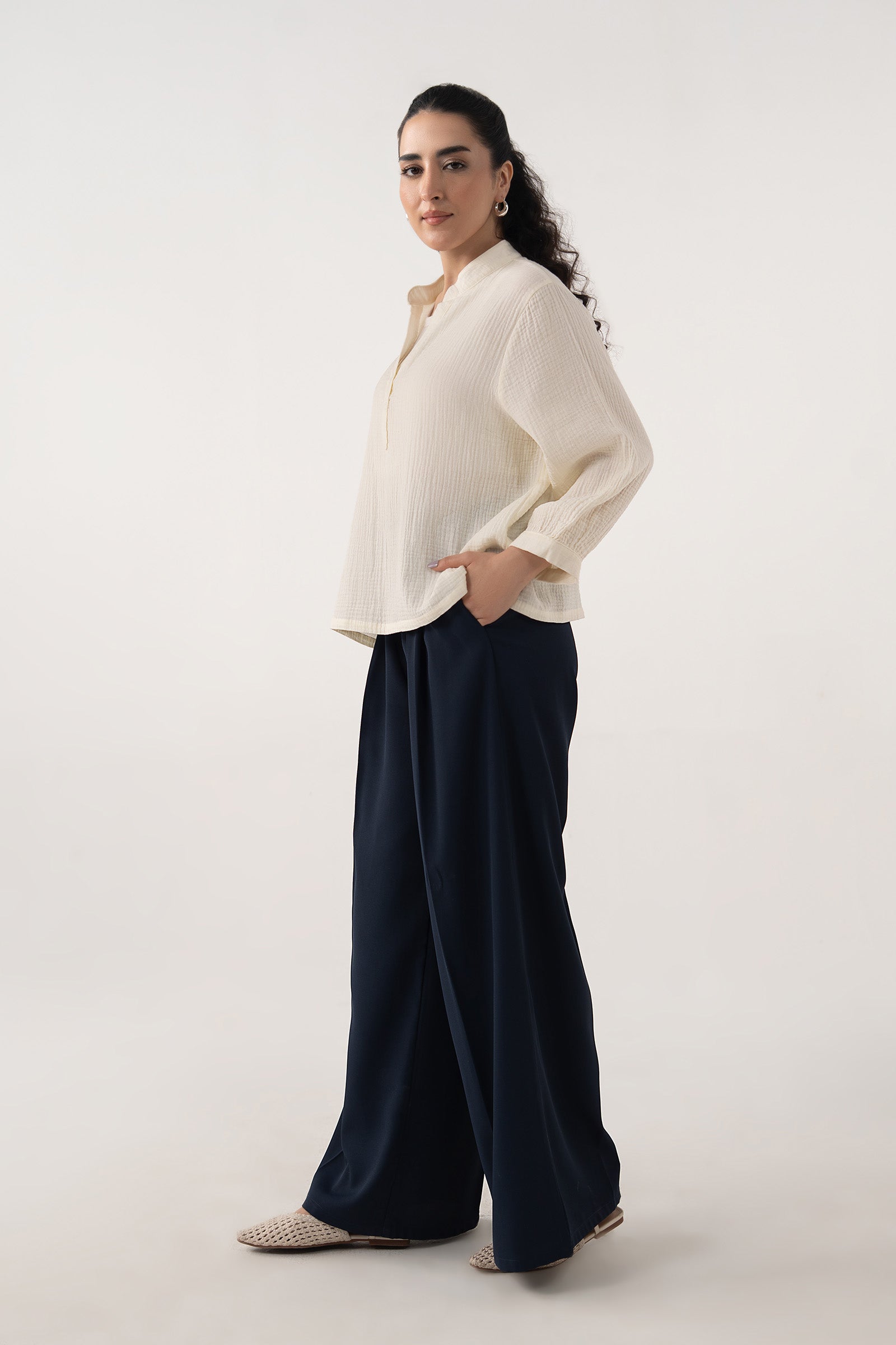 Muslin Buttoned Top