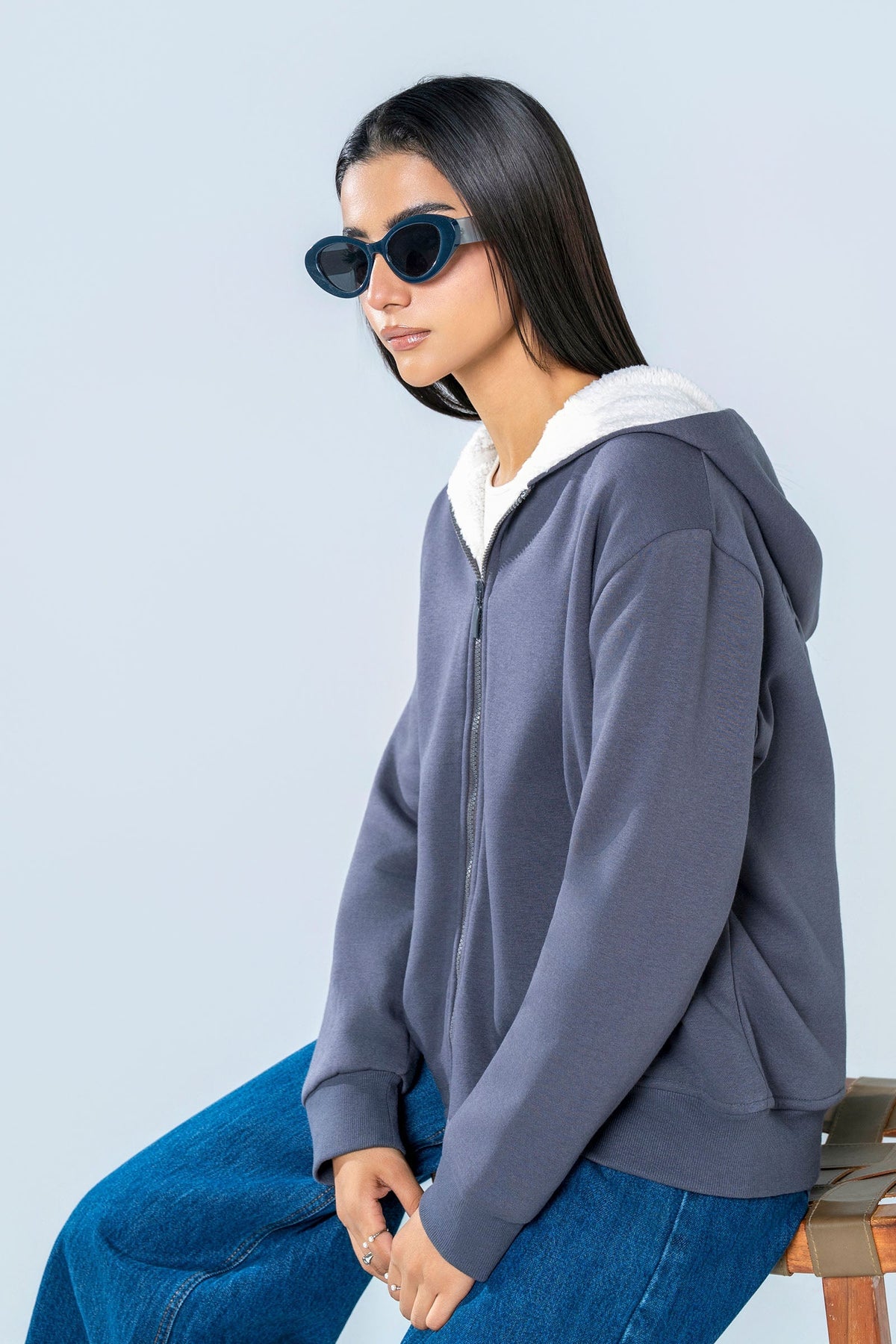 Sherpa Zipped Hoodie