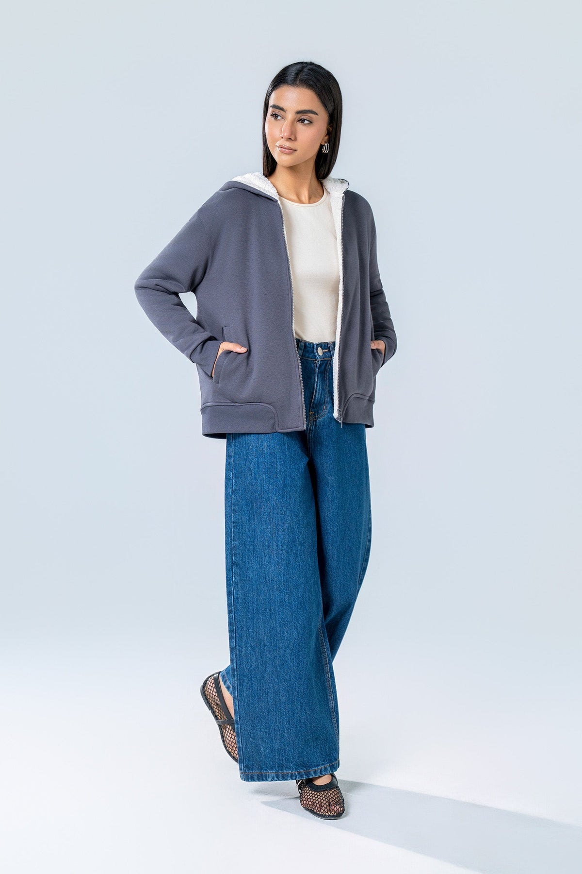 Sherpa Zipped Hoodie