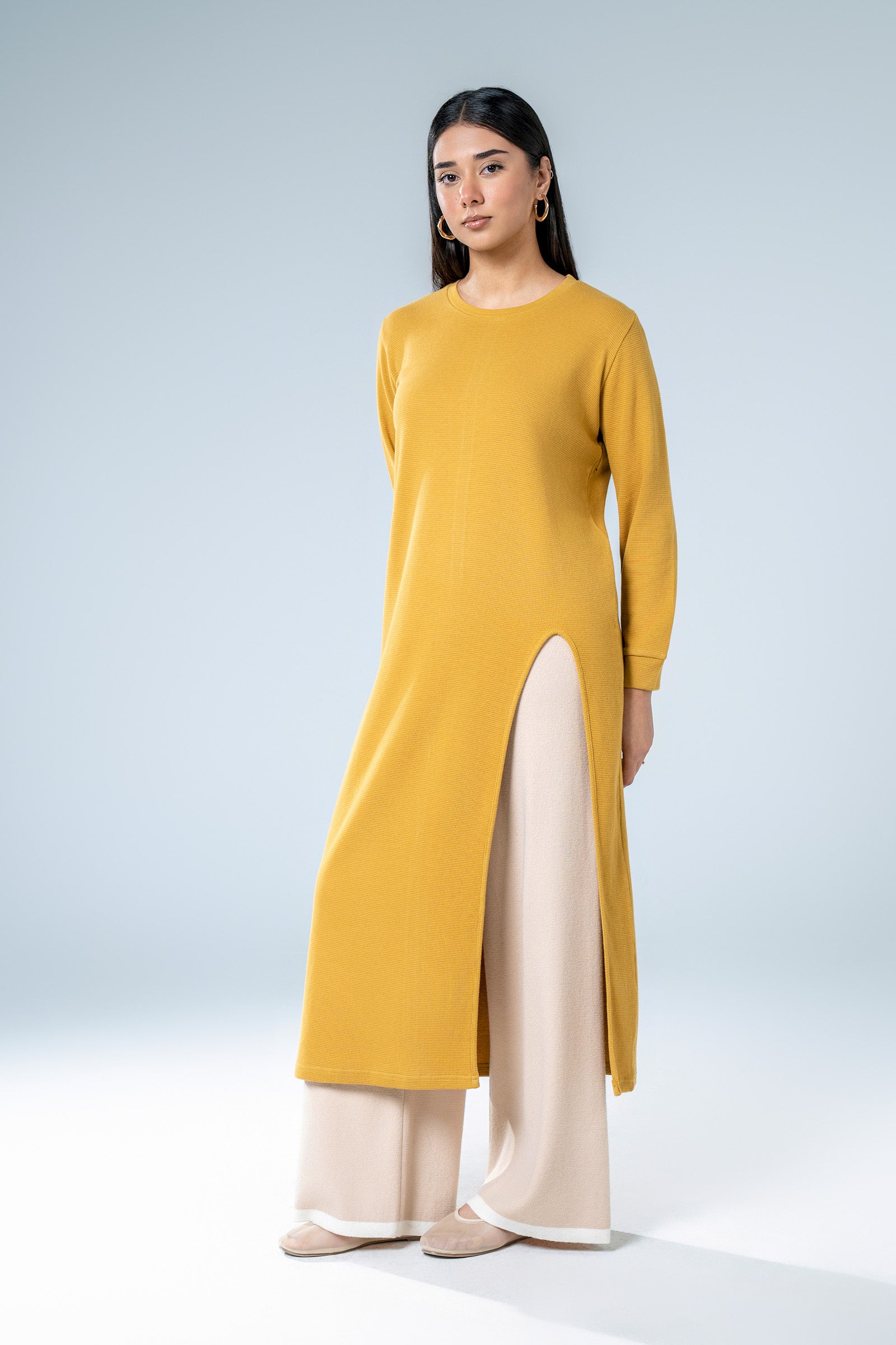 Relaxed Waffle Knit Dress