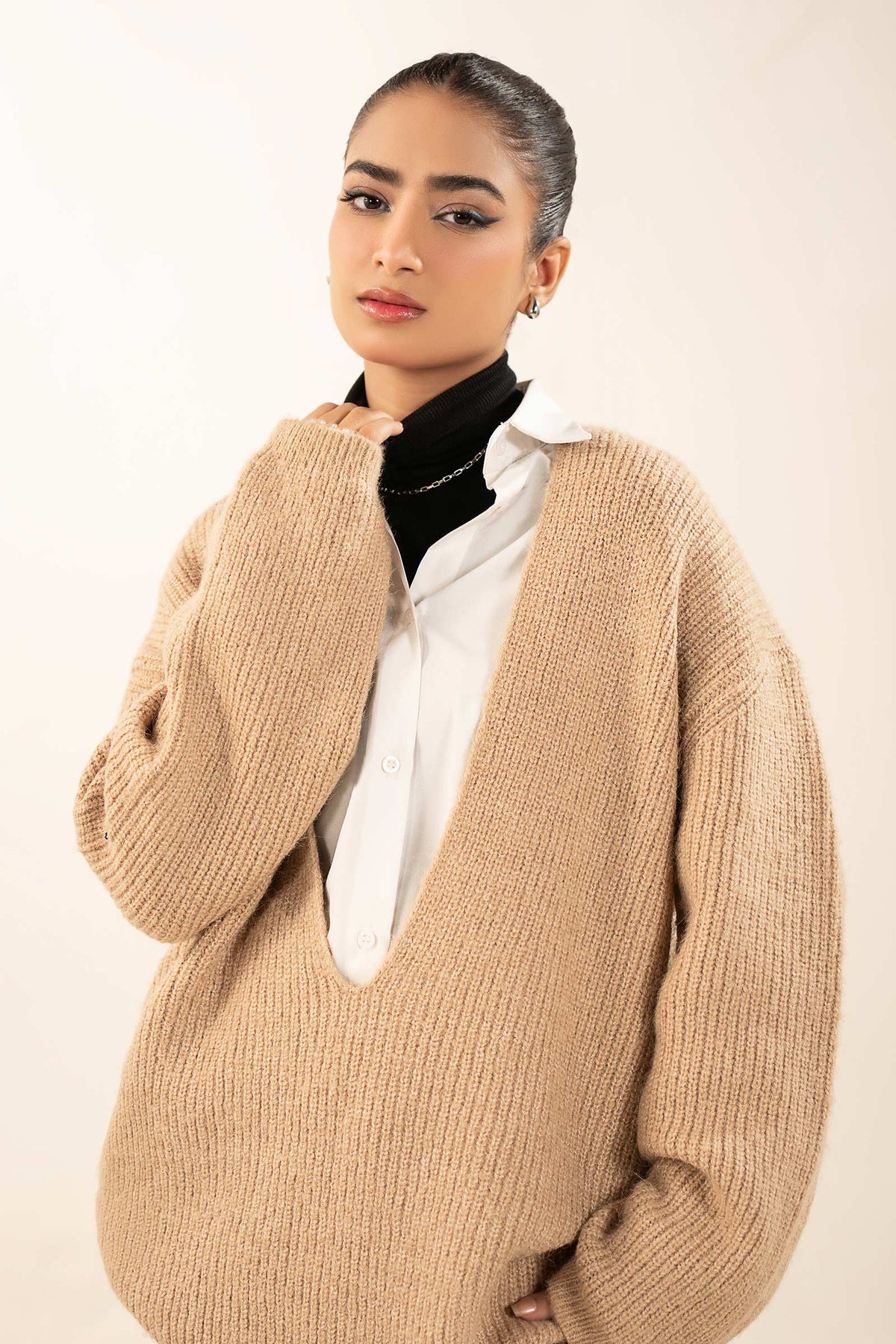 V-Neck Pullover Sweater