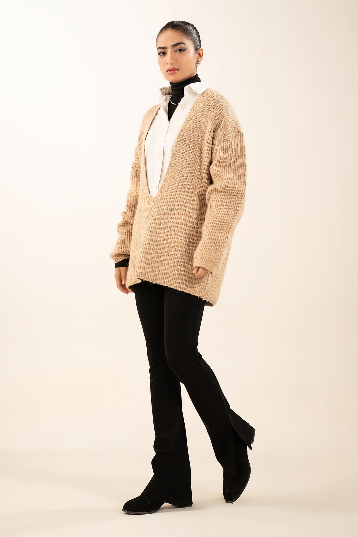 V-Neck Pullover Sweater