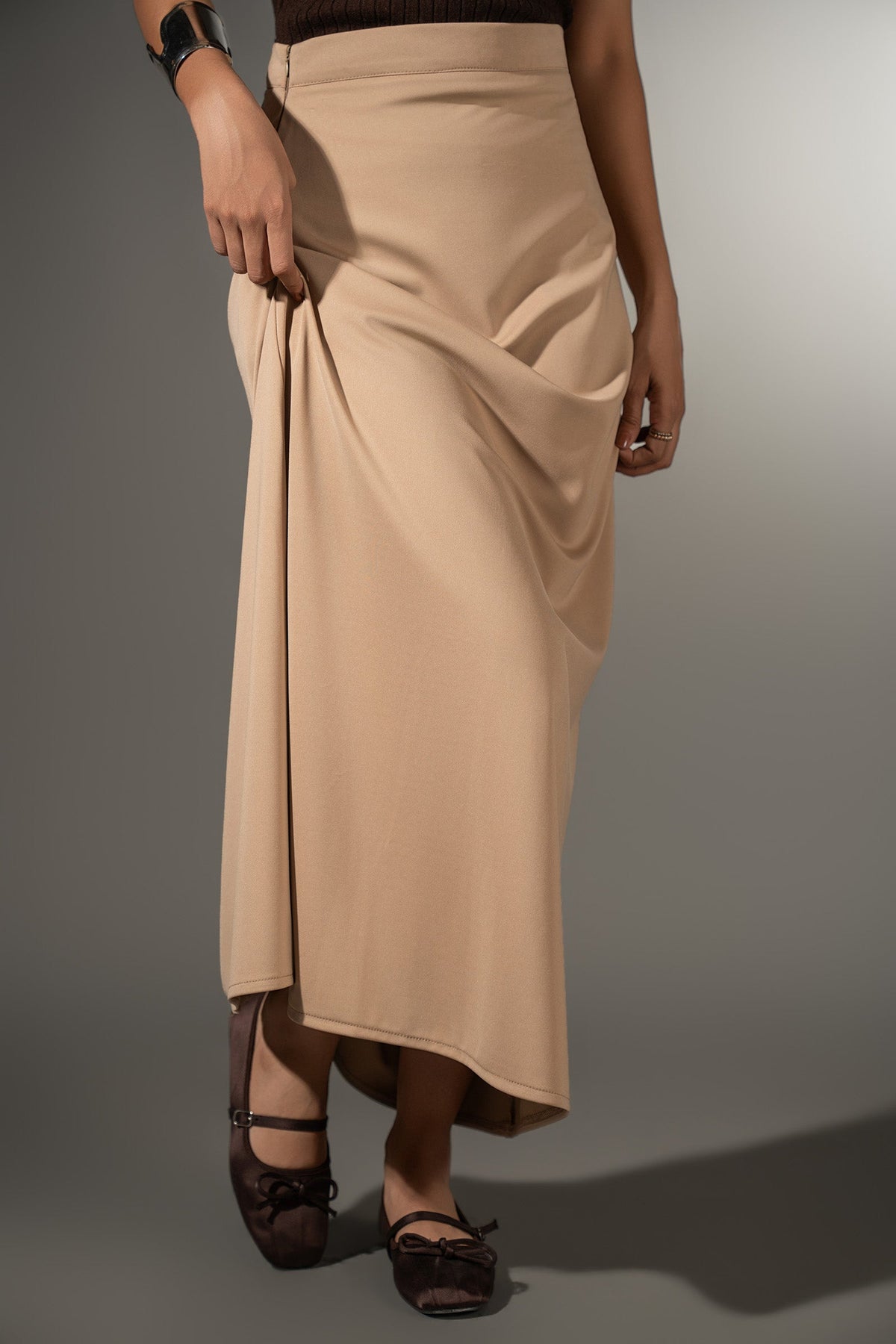 Flared Woven Skirt