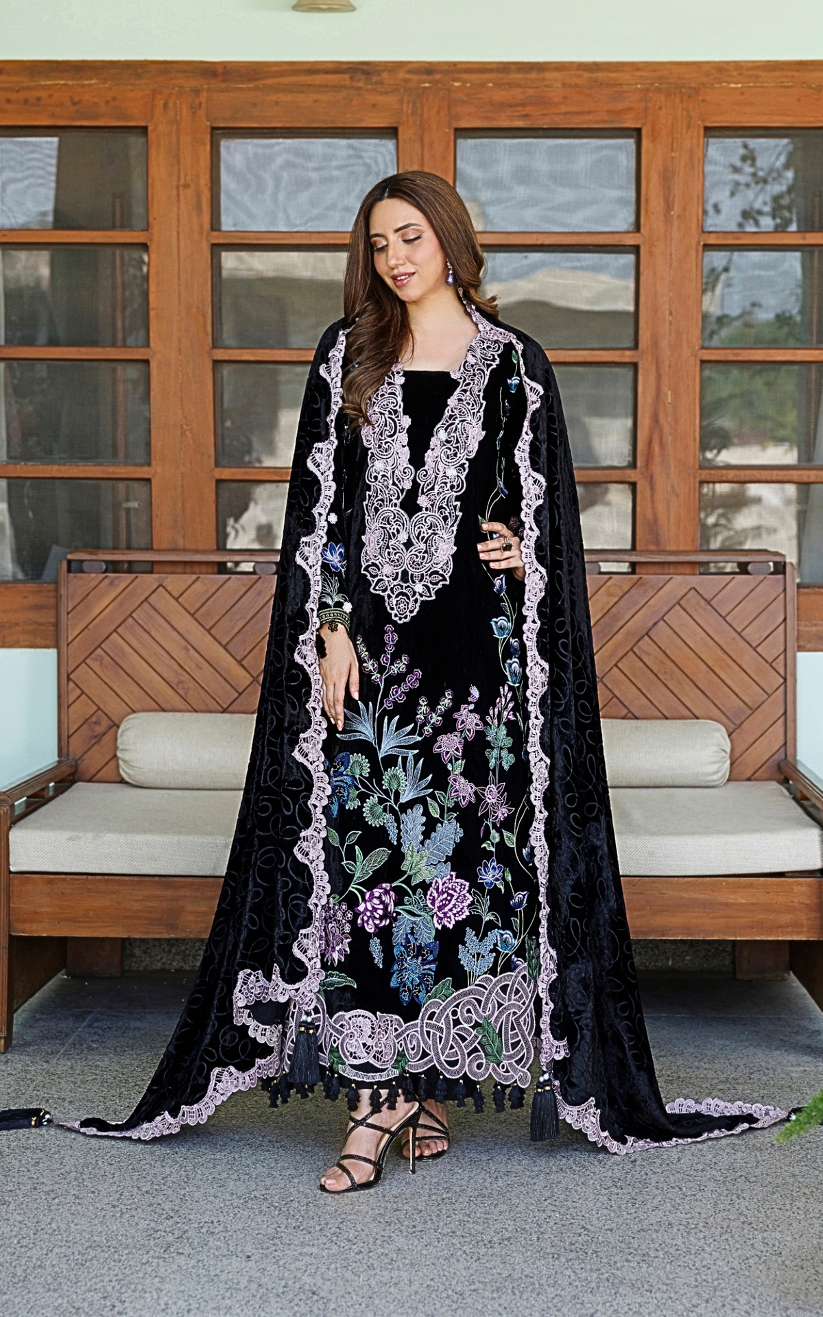 Ivy (WLXU-09) | 3pcs Embroidered Unstitched Winter