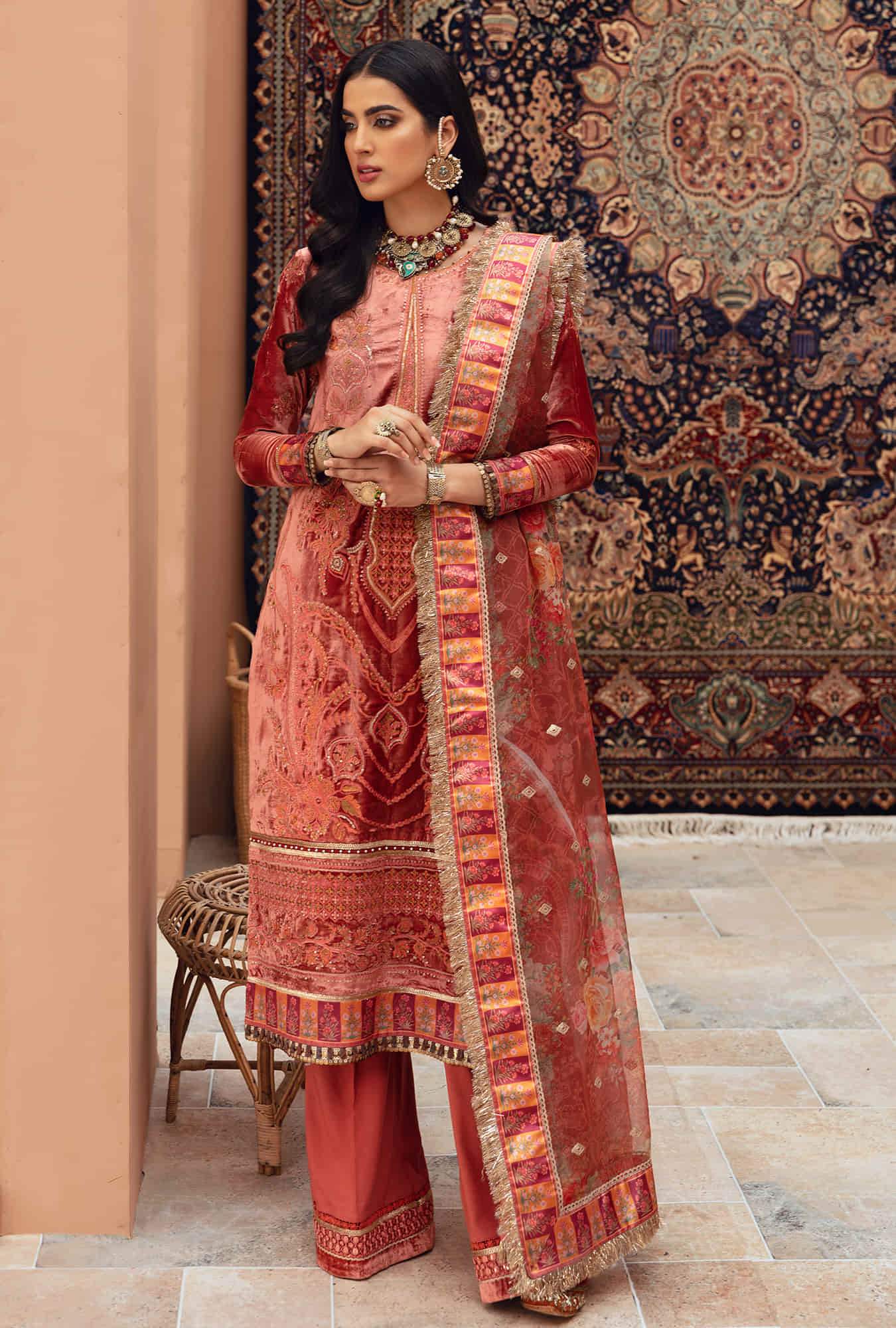 3 Piece Embroidered Dobby Lawn Suit