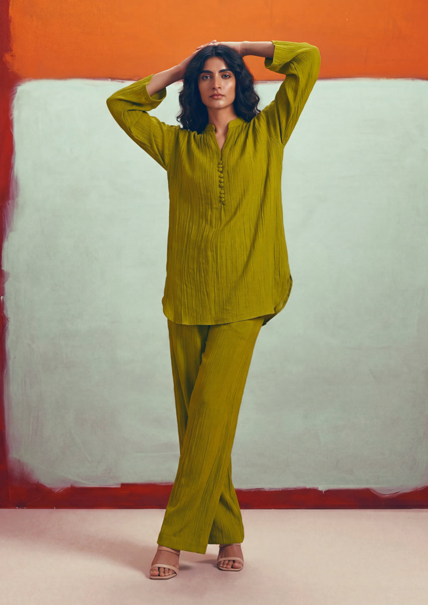 O-Green-Flannel-2 Piece (WP2PSBS26HR1F35)