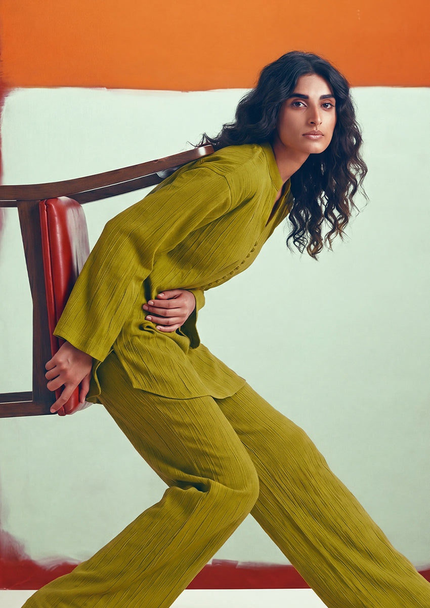 O-Green-Flannel-2 Piece (WP2PSBS26HR1F35)