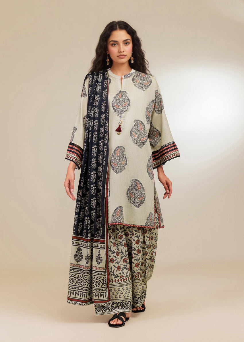 Beige-Textured-Lawn-3 Piece (WP3PPBS26B2M73)